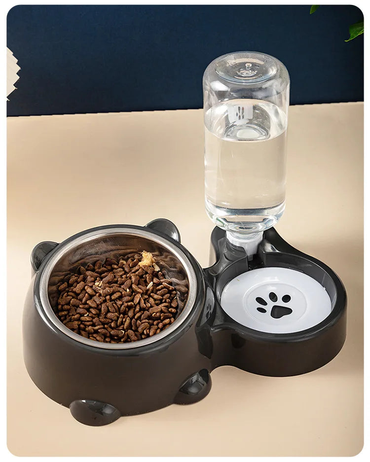 Raised Double Pet Bowl – Non-Slip No-Spill Twin Feeder for Cats & Dogs