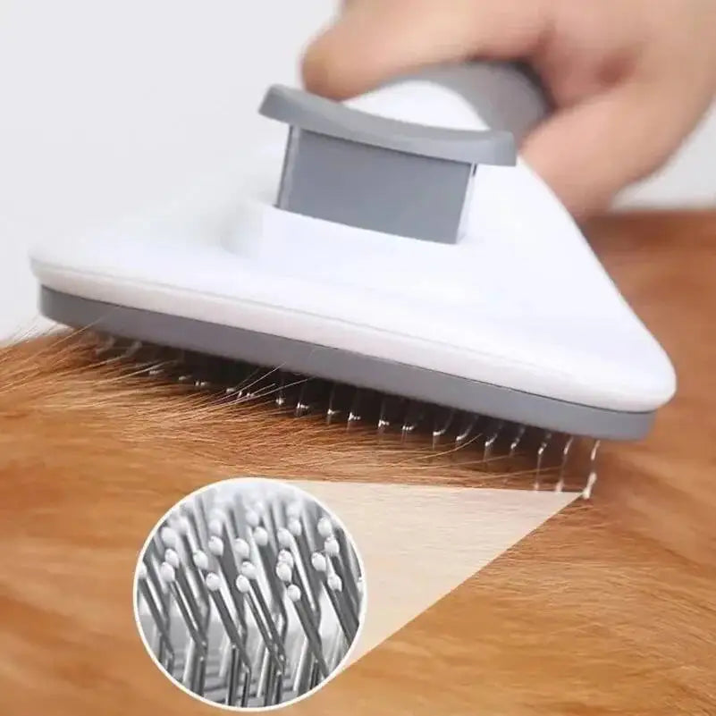 Self Cleaning Pet Hair Remover Brush Dog Cat Grooming Tool