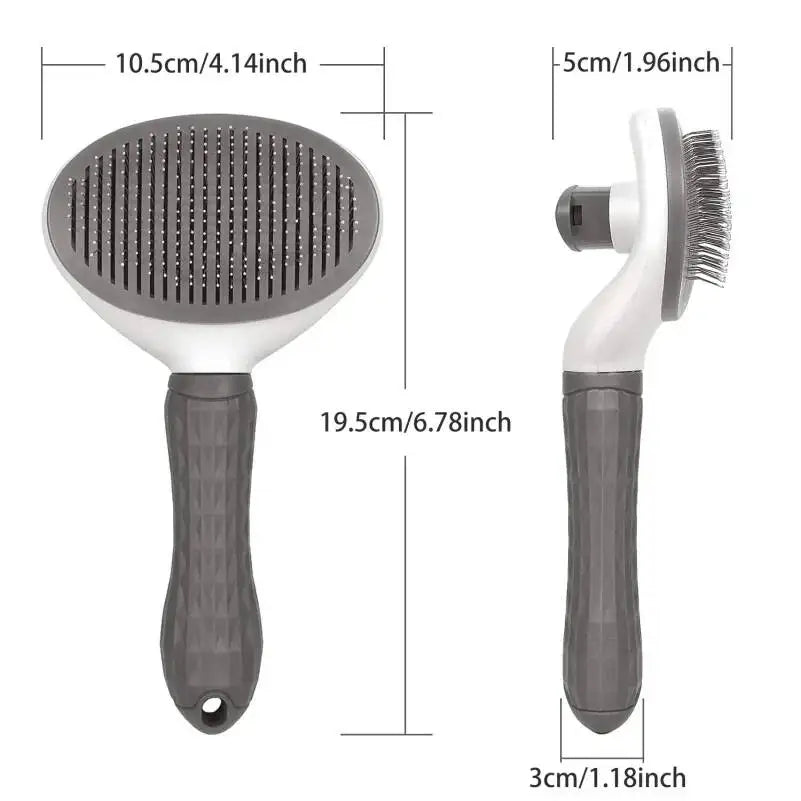 Self Cleaning Pet Hair Remover Brush Dog Cat Grooming Tool