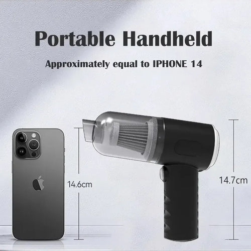 Portable Handheld Vacuum Cleaner – 9000Pa Cordless, 1200mAh, Car & Home Use