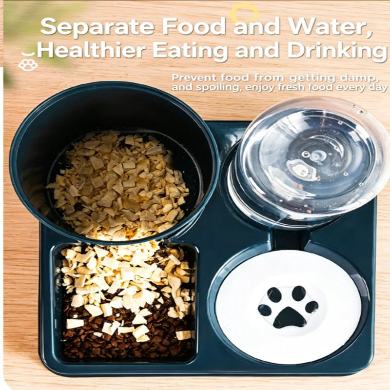 Raised Double Pet Bowl – Non-Slip No-Spill Twin Feeder for Cats & Dogs