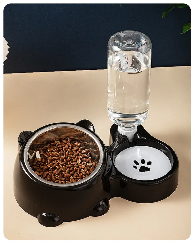 Raised Double Pet Bowl – Non-Slip No-Spill Twin Feeder for Cats & Dogs