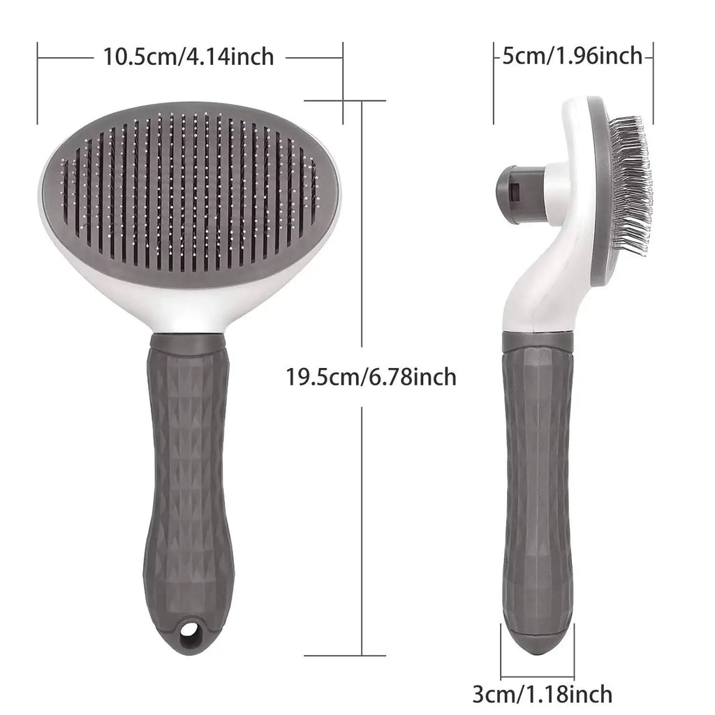 Self Cleaning Pet Hair Remover Brush Dog Cat Grooming Tool